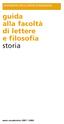 guida alla facoltà di lettere e filosofia storia