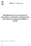 Città di Avezzano. Regolamento per la concessione di provvidenze economiche e del patrocinio del Comune ad organismi pubblici e privati