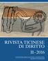 RIVISTA TICINESE DI DIRITTO II- 2016