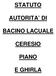 STATUTO AUTORITA DI BACINO LACUALE CERESIO PIANO E GHIRLA