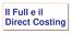 Il Full e il Direct Costing