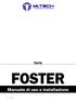 Serie FOSTER. Manuale di uso e installazione. vv