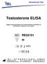 Testosterone ELISA. Saggio immunoenzimatico per la determinazione quantitativa di testosterone in plasma e urina umana.