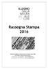 Rassegna Stampa 2016