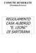 COMUNE DI MERATE (Provincia di Lecco) REGOLAMENTO CASA ALBERGO E. LEONI DI SARTIRANA
