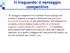 Il vantaggio competitivo è il risultato di una strategia che conduce l impresa a occupare e mantenere una posizione favorevole nel mercato (o, più