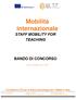 Mobilità internazionale STAFF MOBILITY FOR TEACHING