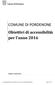 COMUNE DI PORDENONE Obiettivi di accessibilità per l anno 2016