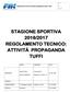 STAGIONE SPORTIVA 2016/2017 REGOLAMENTO TECNICO: ATTIVITÀ PROPAGANDA TUFFI