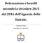 Detassazione e benefit secondo la circolare 28/E del 2016 dell Agenzia delle Entrate.