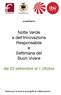 Notte Verde e dell Innovazione Responsabile e Settimana del Buon Vivere