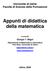 Appunti di didattica della matematica