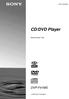 (2) CD/DVD Player. Istruzioni per l uso DVP-F41MS Sony Corporation