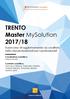 TRENTO Master MySolution 2017/18