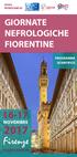 CON IL PATROCINIO DI GIORNATE NEFROLOGICHE FIORENTINE PROGRAMMA SCIENTIFICO NOVEMBRE Firenze PALAZZO INCONTRI