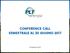 CONFERENCE CALL SEMESTRALE AL 30 GIUGNO 2017