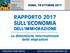 ROMA, 18 OTTOBRE 2017 RAPPORTO 2017 SULL ECONOMIA DELL IMMIGRAZIONE