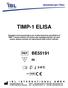 TIMP-1 ELISA BE C. Istruzioni per l Uso