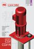 CGV CGV-N. series. Pumps for corrosive liquids. Pompe centrifughe verticali con supporto e giunto elastico