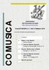 COMUSICA. Coordinamento dell'orientamento Musicale  NewsCOMUSICA n. 7 dell 8 Febbario Sommario