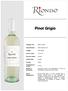 Pinot Grigio. Temperatura di servizio 8-10 C. Metodo di produzione