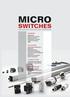 MICRO SWITCHES. soluzioni per l automazione industriale