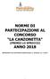 NORME DI PARTECIPAZIONE AL CONCORSO LA CANZONETTA (PREMIO LO SPROCCO)