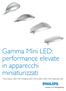 Gamma Mini LED: performance elevate in apparecchi miniaturizzati. Mini Iridium LED, Mini Modena LED, Mini Koffer² LED, Mini Milewide LED