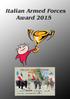 Relazione finale diploma. Italian Armed Forces Award 2015