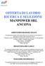 OFFERTA DI LAVORO RICERCA E SELEZIONE MANPOWER SRL ANCONA