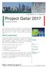 Offerta ICE-Agenzia. Project Qatar Inserimento nel Catalogo. Doha, QATAR EDIZIONE PRECEDENTE