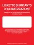 LIBRETTO DI IMPIANTO DI CLIMATIZZAZIONE