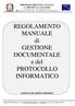 REGOLAMENTO MANUALE di GESTIONE DOCUMENTALE e del PROTOCOLLO INFORMATICO