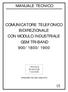MANUALE TECNICO COMUNICATORE TELEFONICO BIDIREZIONALE CON MODULO INDUSTRIALE GSM TRI-BAND 900/1800/1900