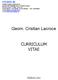 Geom. Cristian Lacroce CURRICULUM VITAE