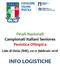 Finali Nazionali Campionati Italiani Seniores Pesistica Olimpica. Lido di Ostia (RM), febbraio 2016 INFO LOGISTICHE