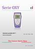 Serie OXY. The Future Starts Now. Ossimetro portatile OXY 7. %O 2 / mg/l / Temp. / mbar. Sensore polarografico