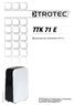 TTK 71 E. IT Istruzioni per l'uso Deumidificatore TTK 71 E