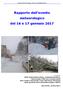 Rapporto dell evento meteorologico del 16 e 17 gennaio 2017