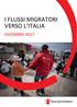 I FLUSSI MIGRATORI VERSO L ITALIA DICEMBRE 2017