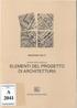 A 2041 ELEMENTI DEL PROGETTO DI ARCHITETTURA MASSIMO BILO' EDITRICE DEDALO ROMA APPUNTI PER LE LEZIONI DI BIBLIOTECA CENTRALE