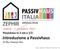 Introduzione a Passivhaus