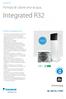 Integrated R32. Pompa di calore aria-acqua, DAIKIN Integrated R32. SG Ready R32 NOVITÀ Integrated R32