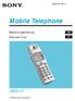 (1) Mobile Telephone. Bedienungsanleitung Manuale d uso DE IT CMD-C by Sony Corporation