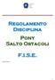 Regolamento Disciplina Pony Salto Ostacoli F.I.S.E.