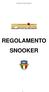Sezione Pool-Snooker REGOLAMENTO SNOOKER