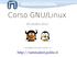 Corso GNU/Linux ottobre