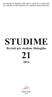 AKADEMIA E SHKENCAVE DHE E ARTEVE E KOSOVËS ACADEMIA SCIENTIARUM ET ARTIUM KOSOVIENSIS STUDIME. Revistë për studime filologjike PRISHTINË