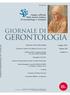 Organo ufficiale della Società Italiana di Gerontologia e Geriatria GERONTOLOGIA. Definizione clinica della fragilità