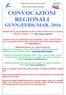CONVOCAZIONI REGIONALI GENN./FEBB./MAR. 2016